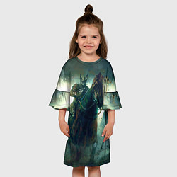 Платье клеш для девочки Witcher gwent 1, цвет: 3D-принт — фото 2