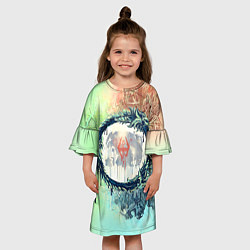 Платье клеш для девочки TES 2, цвет: 3D-принт — фото 2