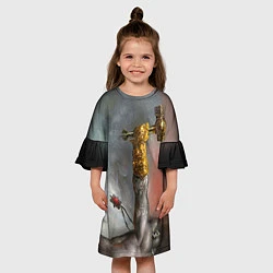 Платье клеш для девочки Разделитель, цвет: 3D-принт — фото 2