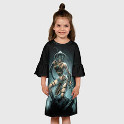 Платье клеш для девочки Довакинка, цвет: 3D-принт — фото 2