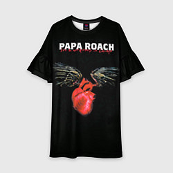 Платье клеш для девочки Paparoach: Angel heart, цвет: 3D-принт