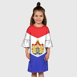 Платье клеш для девочки Флаг и герб Голландии, цвет: 3D-принт — фото 2
