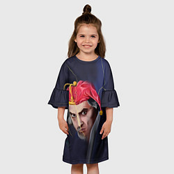 Платье клеш для девочки Король и Шут, цвет: 3D-принт — фото 2