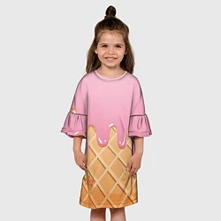 Платье клеш для девочки Мороженое Black Milk, цвет: 3D-принт — фото 2