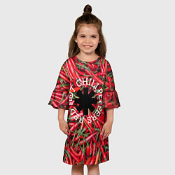Платье клеш для девочки Red Hot Chili Peppers, цвет: 3D-принт — фото 2