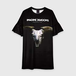 Платье клеш для девочки Imagine Dragons: Radioactive, цвет: 3D-принт