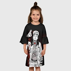 Платье клеш для девочки Lil Wayne: street style, цвет: 3D-принт — фото 2
