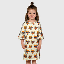 Платье клеш для девочки Лисы ниндзя, цвет: 3D-принт — фото 2