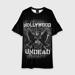Платье клеш для девочки Hollywood Undead: LA, цвет: 3D-принт