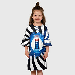 Платье клеш для девочки Gypno Tardis, цвет: 3D-принт — фото 2