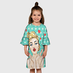 Платье клеш для девочки Pop Art, цвет: 3D-принт — фото 2