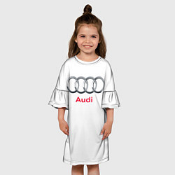 Платье клеш для девочки Ауди, цвет: 3D-принт — фото 2