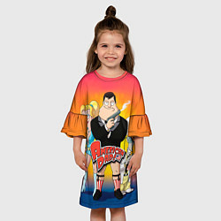 Платье клеш для девочки American Dad, цвет: 3D-принт — фото 2