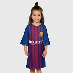 Платье клеш для девочки FCB: Лионель Месси, цвет: 3D-принт — фото 2