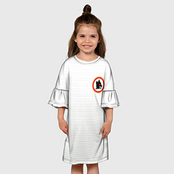 Платье клеш для девочки A S Roma - WHITE N 98 NEW 2022, цвет: 3D-принт — фото 2