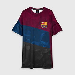 Детское платье FC Barcelona: Dark polygons