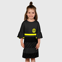 Платье клеш для девочки FC Borussia 2018 Original #3, цвет: 3D-принт — фото 2