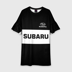 Платье клеш для девочки Subaru: Black Sport, цвет: 3D-принт