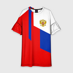 Детское платье Russia: Geometry Tricolor