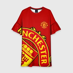 Платье клеш для девочки FC Man United: Red Exclusive, цвет: 3D-принт