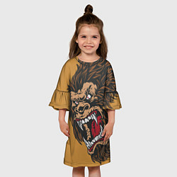 Платье клеш для девочки Forest Yeti, цвет: 3D-принт — фото 2