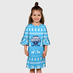 Платье клеш для девочки Hockey League, цвет: 3D-принт — фото 2