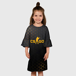 Платье клеш для девочки CS:GO Carbon Style, цвет: 3D-принт — фото 2