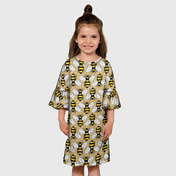 Платье клеш для девочки Пчёлки, цвет: 3D-принт — фото 2