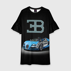 Платье клеш для девочки Bugatti - motorsport extreme, цвет: 3D-принт