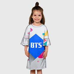 Платье клеш для девочки BTS Geometry, цвет: 3D-принт — фото 2
