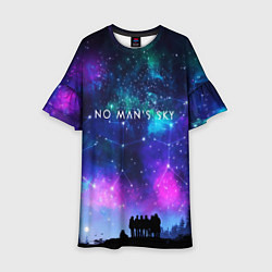 Платье клеш для девочки No Man's Sky: Space Vision, цвет: 3D-принт