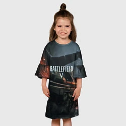 Платье клеш для девочки Battlefield V, цвет: 3D-принт — фото 2