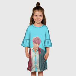 Платье клеш для девочки BTS Jungkook, цвет: 3D-принт — фото 2