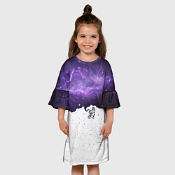 Платье клеш для девочки Fortnite: Llama Space, цвет: 3D-принт — фото 2