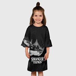 Платье клеш для девочки Stranger Things: Black Hut, цвет: 3D-принт — фото 2