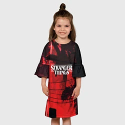 Платье клеш для девочки Stranger Things: Red Dream, цвет: 3D-принт — фото 2