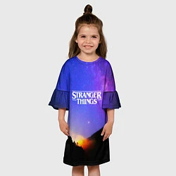 Платье клеш для девочки Stranger Things: Space Rising, цвет: 3D-принт — фото 2