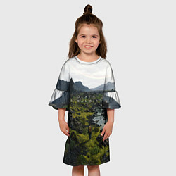 Платье клеш для девочки Death Stranding: Green World, цвет: 3D-принт — фото 2