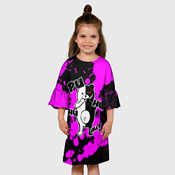 Платье клеш для девочки MONOKUMA Puhuhuhu, цвет: 3D-принт — фото 2