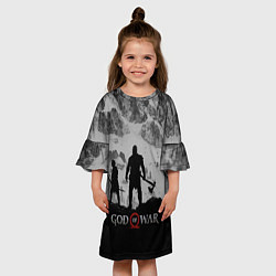 Платье клеш для девочки God of War: Grey Day, цвет: 3D-принт — фото 2