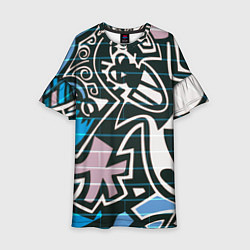Платье клеш для девочки Graffiti Art, цвет: 3D-принт