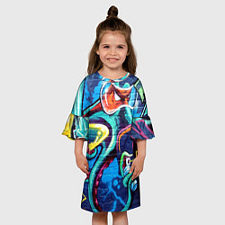 Платье клеш для девочки Street Fashion, цвет: 3D-принт — фото 2