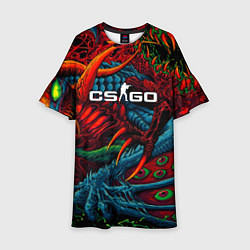 Платье клеш для девочки CS:GO Hyper Beast, цвет: 3D-принт