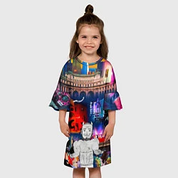Платье клеш для девочки Runaway, цвет: 3D-принт — фото 2