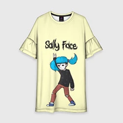 Платье клеш для девочки Sally Face: Rock You, цвет: 3D-принт