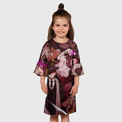 Платье клеш для девочки DANGANRONPA, цвет: 3D-принт — фото 2