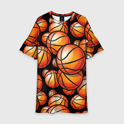 Детское платье Баскетбольные яркие мячи