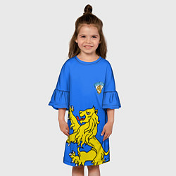 Платье клеш для девочки Сборная Финляндии, цвет: 3D-принт — фото 2