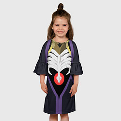 Платье клеш для девочки Overlord Momonga, цвет: 3D-принт — фото 2