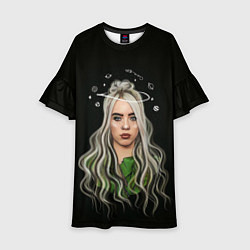 Платье клеш для девочки BILLIE EILISH, цвет: 3D-принт